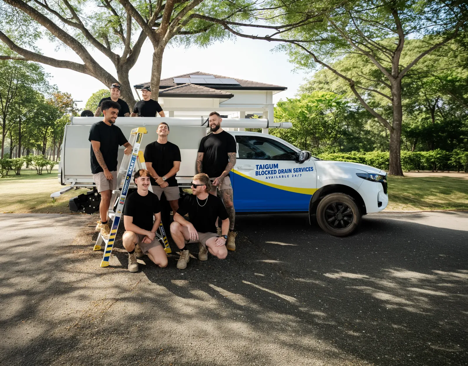 Taigum Blocked Drain Services team and ute